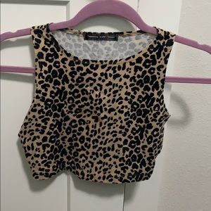 Leopard print crop top